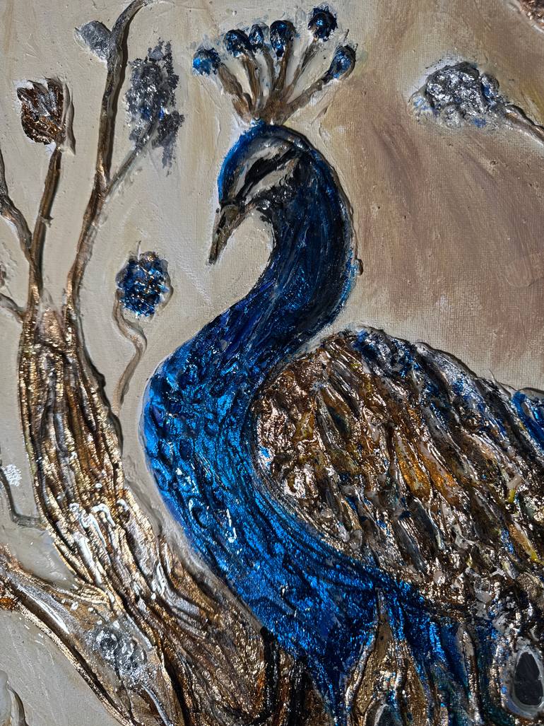 Original Abstract Expressionism Animal Mixed Media by Irene Peysakhova