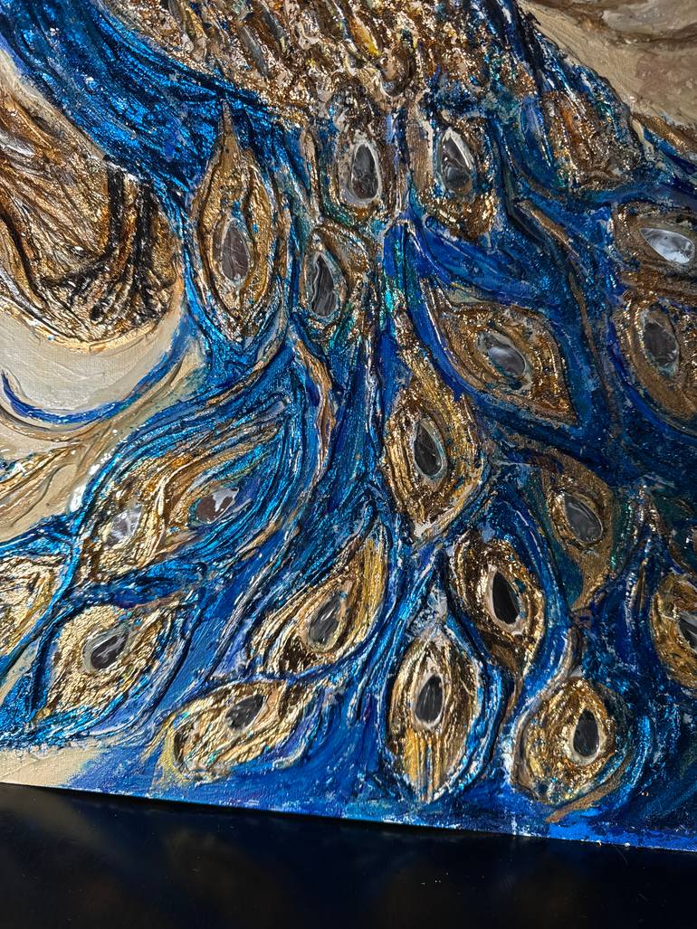 Original Abstract Expressionism Animal Mixed Media by Irene Peysakhova