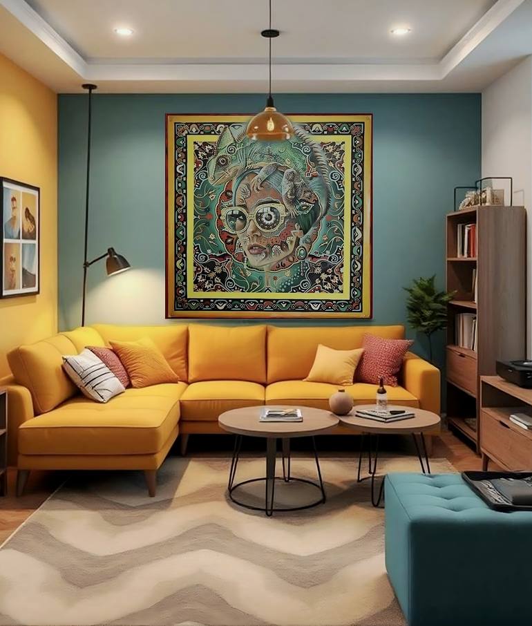 Original Surrealism Women Painting by Engin Shahin