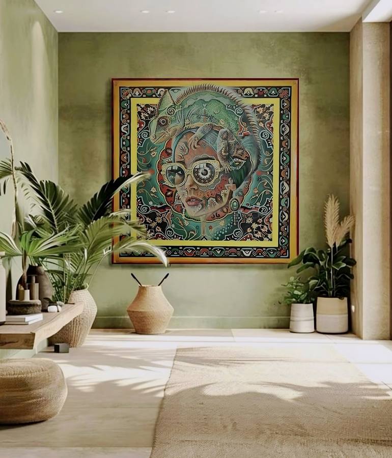 Original Surrealism Women Painting by Engin Shahin