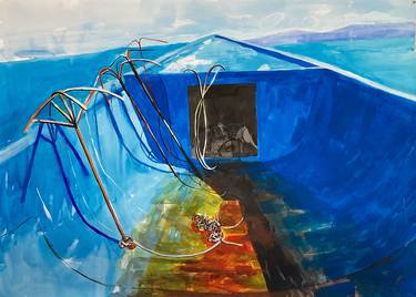 Original Figurative Boat Mixed Media by Erica Lambertson