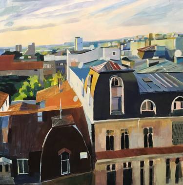 Print of Figurative Cities Paintings by Erica Lambertson