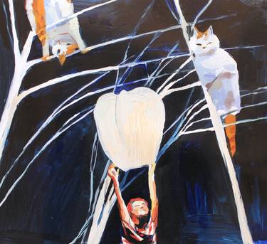 Print of Figurative Cats Paintings by Erica Lambertson