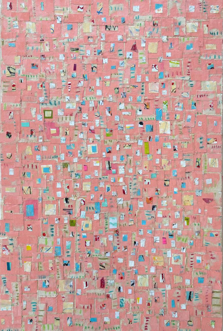 Original Abstract Expressionism Abstract Collage by Crissy Renee Vosahlo