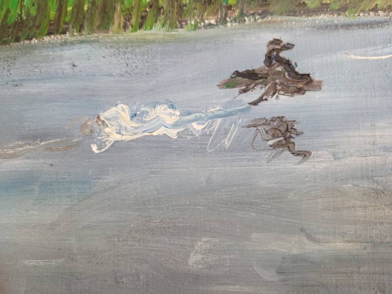 Original Vintage Landscape Painting by Anne Ylisirnio-Kemppanen