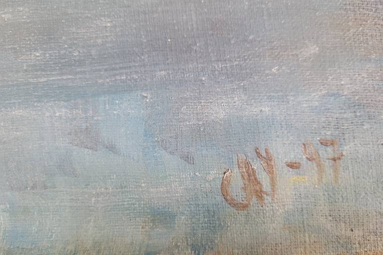 Original Vintage Landscape Painting by Anne Ylisirnio-Kemppanen