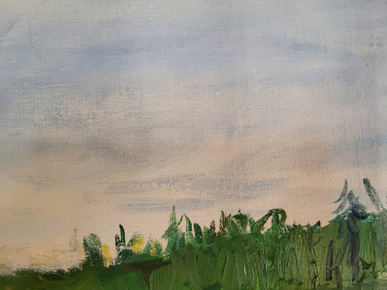 Original Vintage Landscape Painting by Anne Ylisirnio-Kemppanen