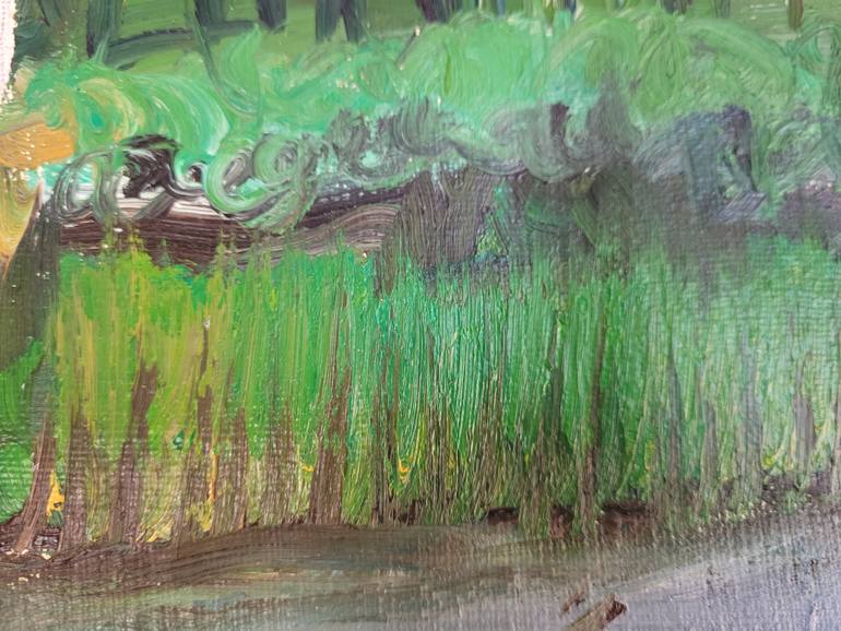 Original Vintage Landscape Painting by Anne Ylisirnio-Kemppanen