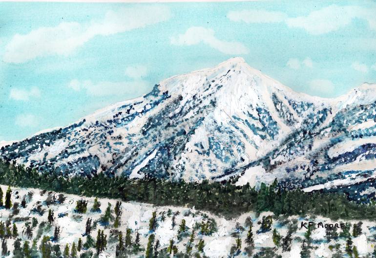 Dormant Volcano Humphreys Peak Original Painting by kenneth moore