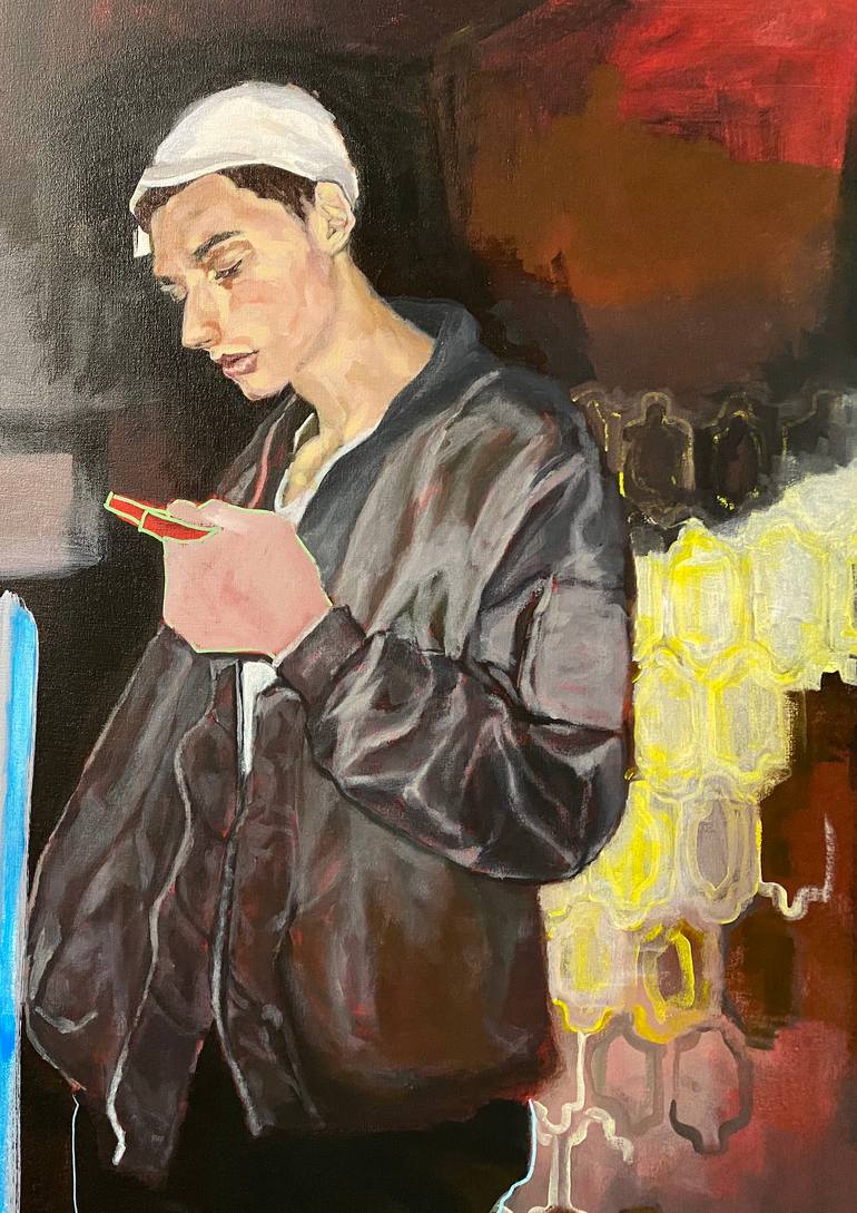 Original Figurative Men Painting by Brigitta Kocsis