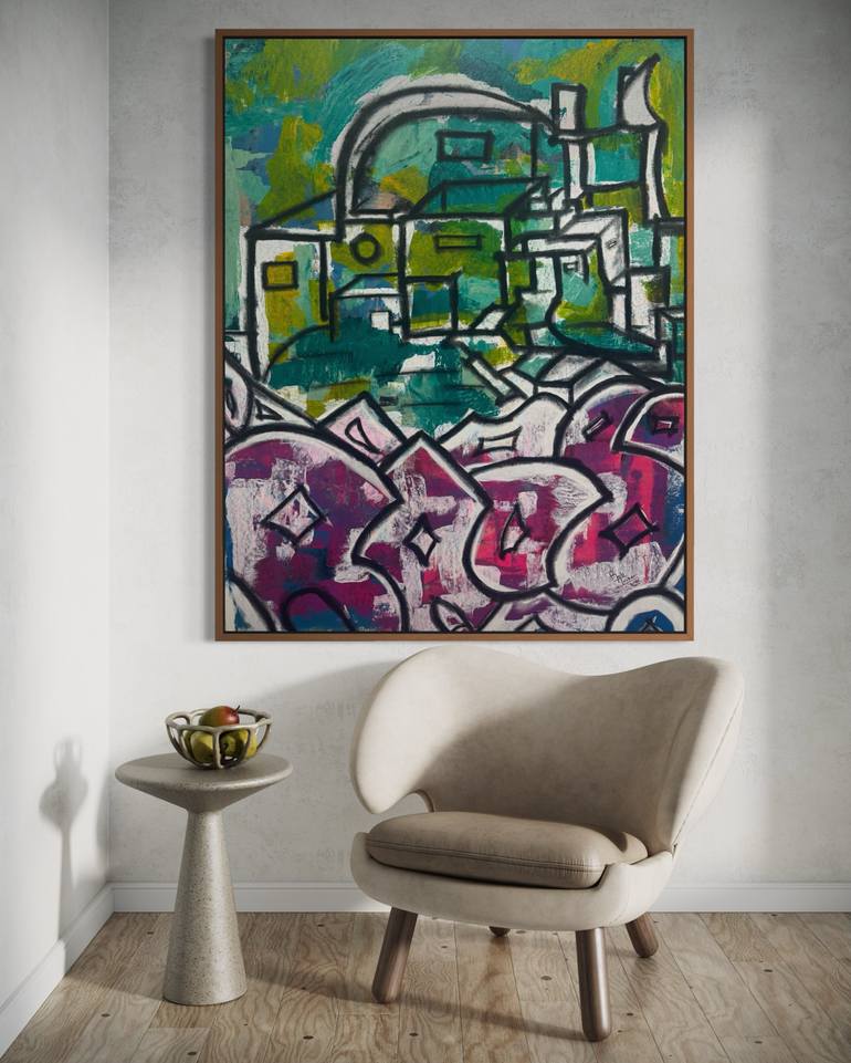Original Abstract Expressionism Abstract Painting by Robert Tucker