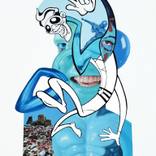 Plastic self-portrait (Blue) by Endre Kis