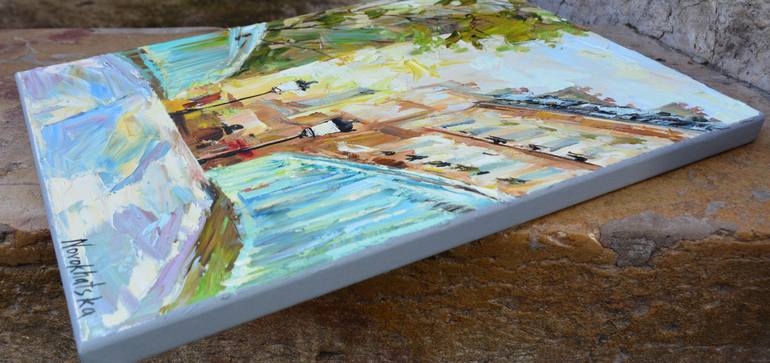 Original Figurative Cities Painting by Olga Novokhatska