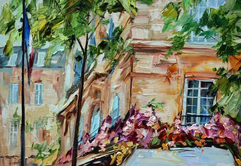 Original Expressionism Cities Painting by Olga Novokhatska