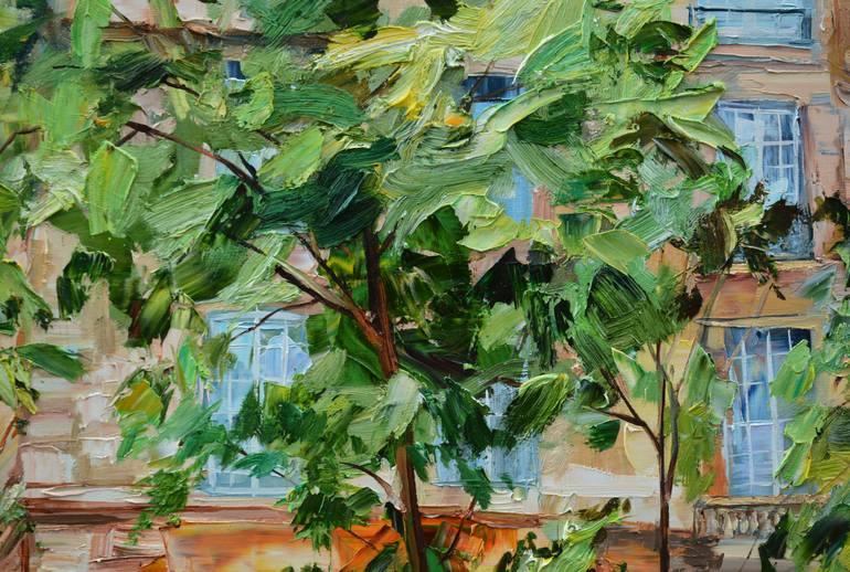 Original Expressionism Cities Painting by Olga Novokhatska