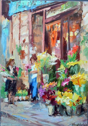 Print of Impressionism Floral Paintings by Olga Novokhatska