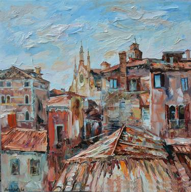 Original Impressionism Cities Paintings by Olga Novokhatska