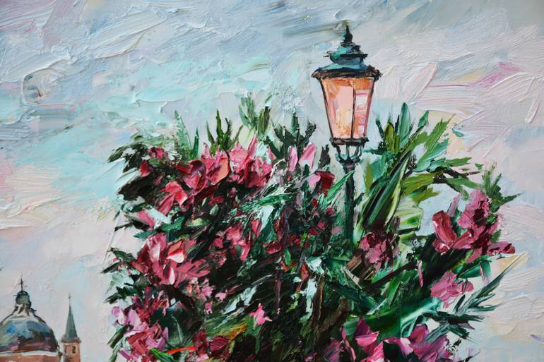 Original Impressionism Cities Painting by Olga Novokhatska