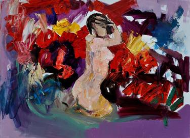 Print of Expressionism Erotic Paintings by Olga Novokhatska