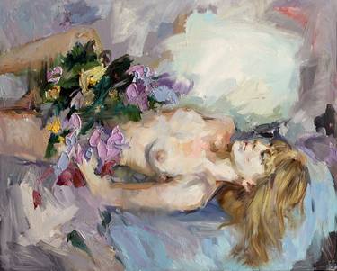 Print of Fine Art Nude Paintings by Olga Novokhatska
