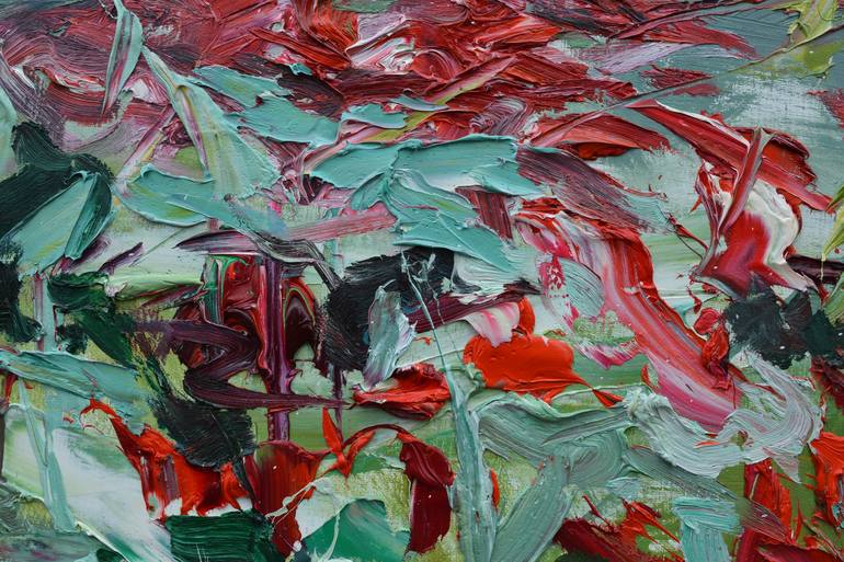 Original Abstract Expressionism Landscape Painting by Olga Novokhatska