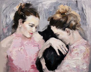Print of Impressionism Cats Paintings by Olga Novokhatska