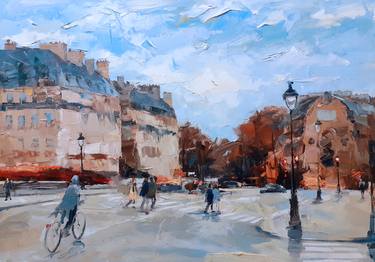 Original Impressionism Cities Paintings by Olga Novokhatska