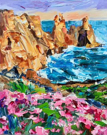 Print of Impressionism Seascape Paintings by Olga Novokhatska