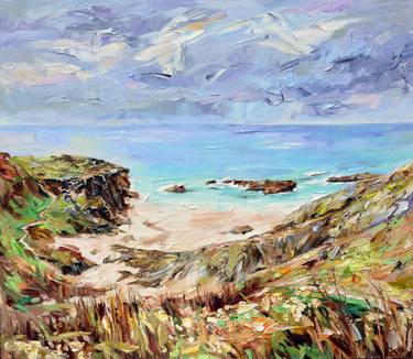 Print of Impressionism Seascape Paintings by Olga Novokhatska