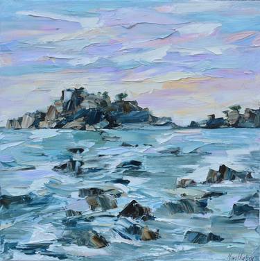 Print of Impressionism Seascape Paintings by Olga Novokhatska