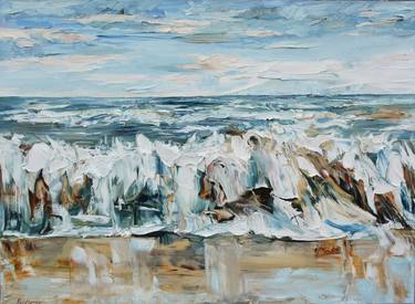 Print of Expressionism Seascape Paintings by Olga Novokhatska
