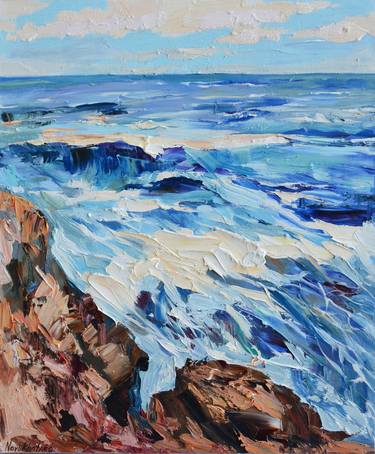 Print of Impressionism Seascape Paintings by Olga Novokhatska