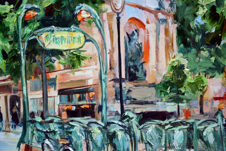 Original Expressionism Cities Painting by Olga Novokhatska
