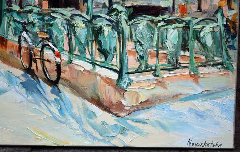 Original Expressionism Cities Painting by Olga Novokhatska