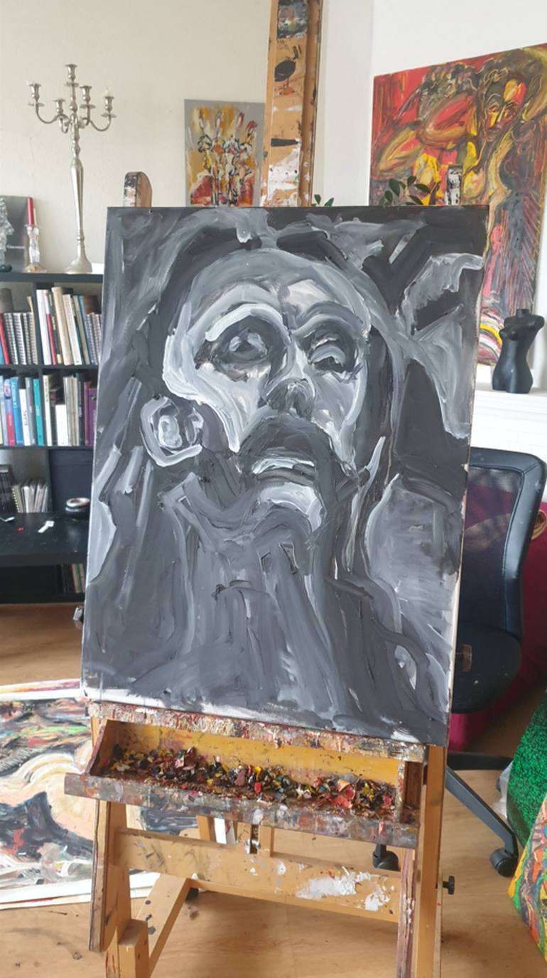 Original Expressionism Men Painting by Jerome Selosse