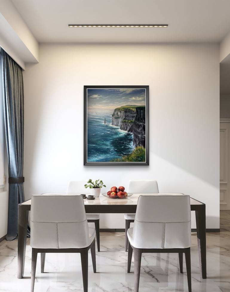 Original Photorealism Ocean Painting by Tetiana Matviiuk