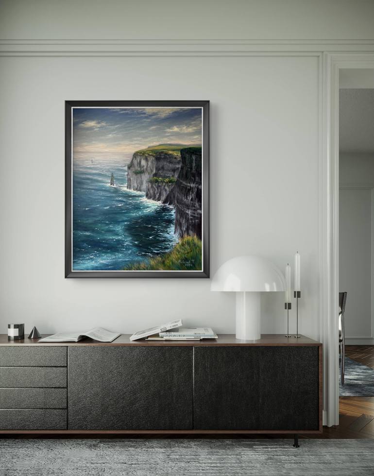 Original Photorealism Ocean Painting by Tetiana Matviiuk