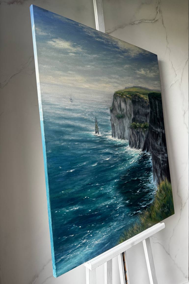 Original Photorealism Ocean Painting by Tetiana Matviiuk