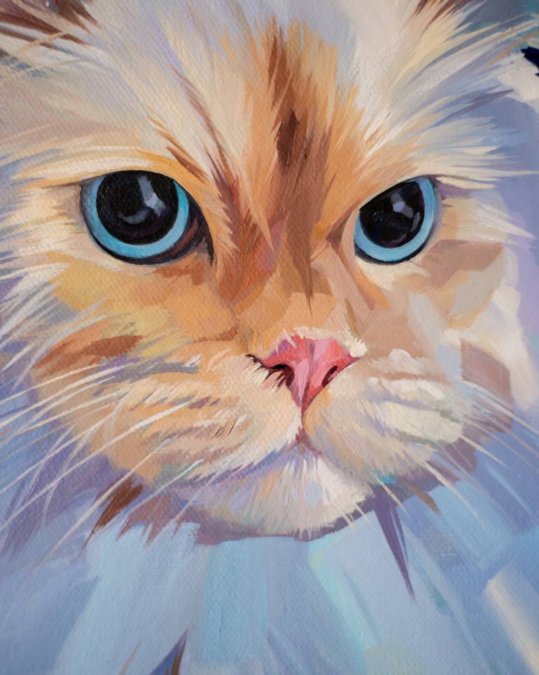 Original Realism Animal Painting by Yulia Katkova