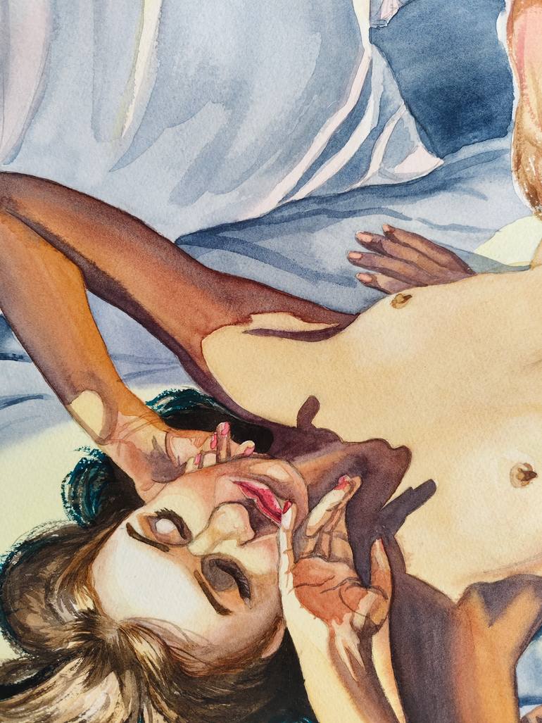 Original Contemporary Erotic Painting by Maria Saraikina