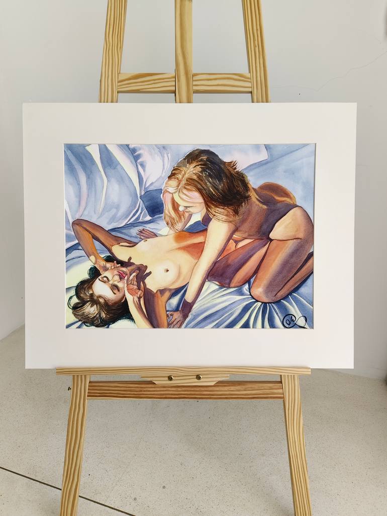 Original Contemporary Erotic Painting by Maria Saraikina