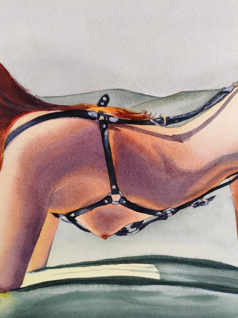 Original Contemporary Erotic Painting by Maria Saraikina