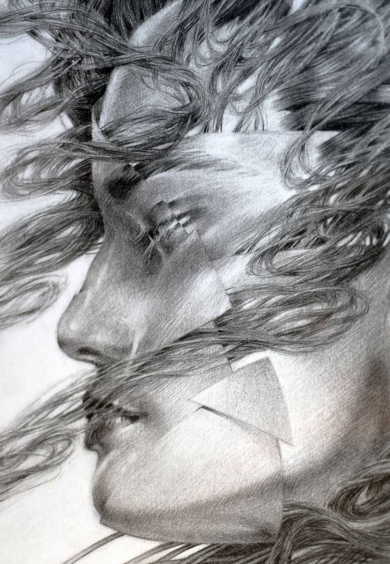 Original Figurative People Drawing by Cane Dojcilovic