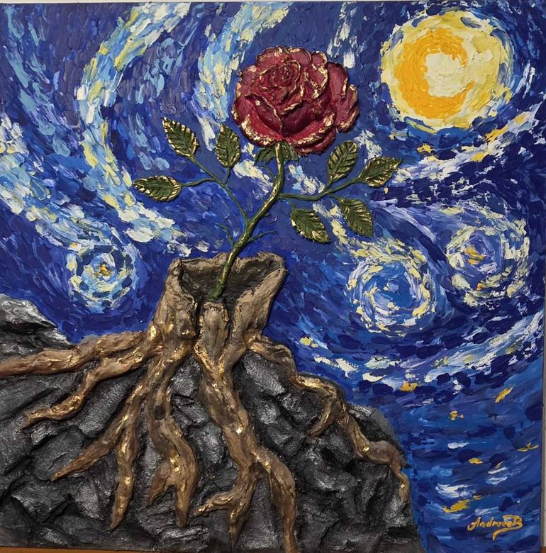 Original Fantasy Painting by Andreea Belea Art | Figurative Art on Canvas | Never give up