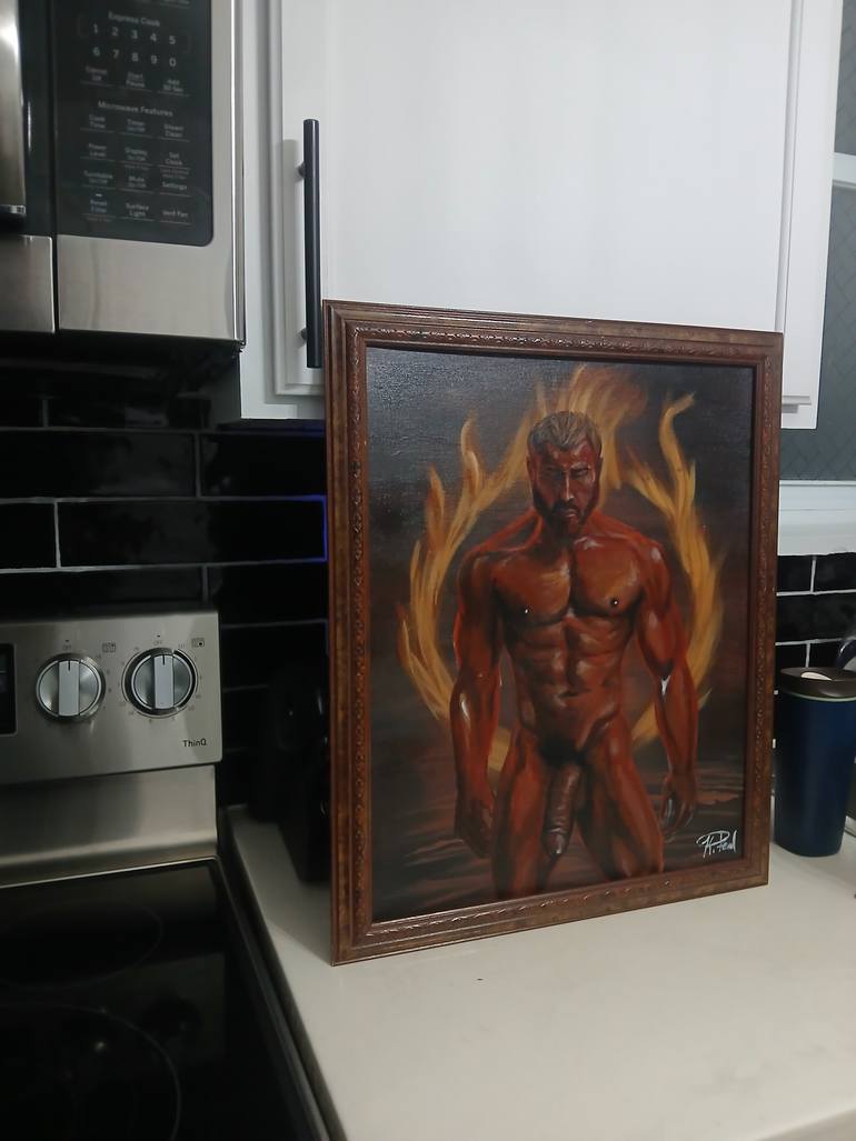Original Modernism Nude Painting by Kemar Reid