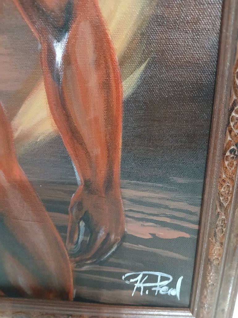 Original Modernism Nude Painting by Kemar Reid
