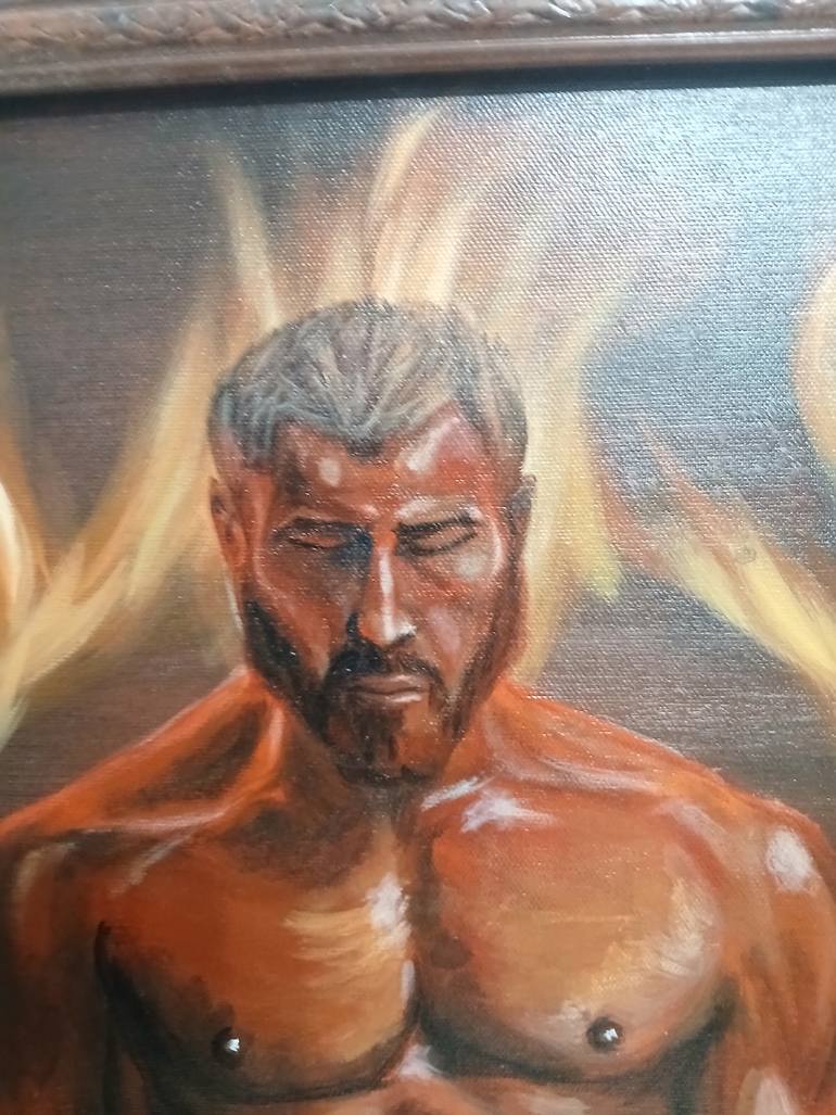 Original Modernism Nude Painting by Kemar Reid
