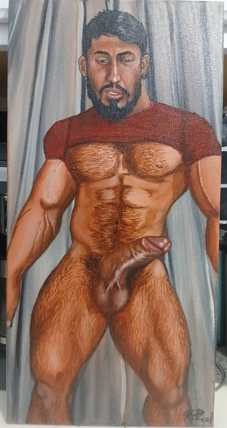 Original Modernism Nude Painting by Kemar Reid