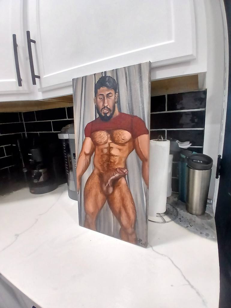 Original Modernism Nude Painting by Kemar Reid