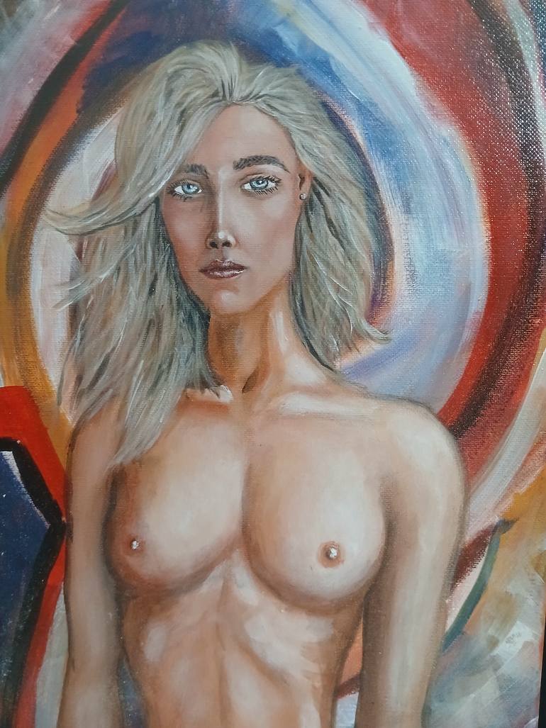 Original Modernism Nude Painting by Kemar Reid